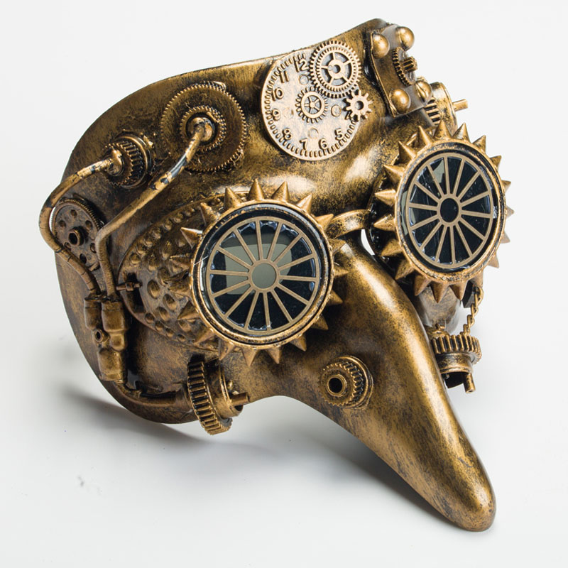 Victorien steampunk bauta plein visage