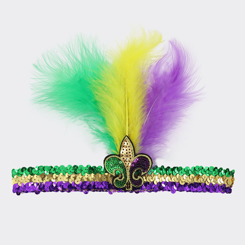 Bandeau à paillettes pour le festival de vêtements de Mardi Gras