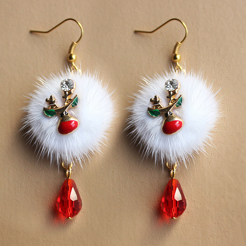 Boucle d'oreille de Noël des femmes