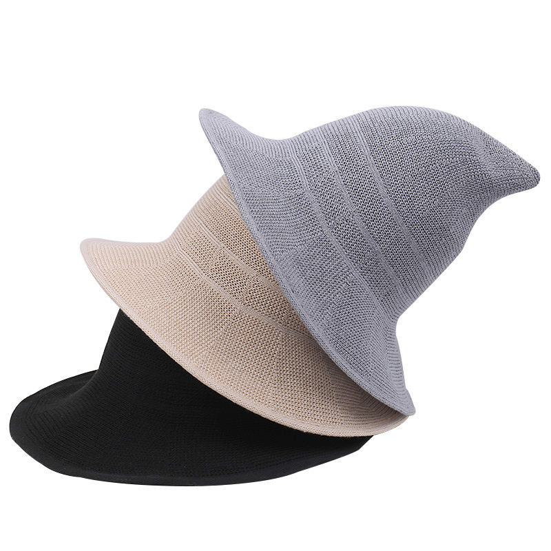 Chapeaux de sorcière pour femmes, casquette à grand bord, casquette de bassin pliable